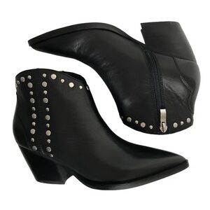 Marc Fisher Deni black studded ankle boots 9